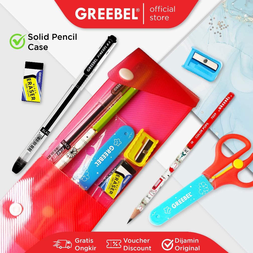 

tg-342 GREEBEL Tempat Pensil Lengkap Alat tulis Stationery Set (SET PENCIL CASE 202308-102) / Paket Alat Tulis Sale