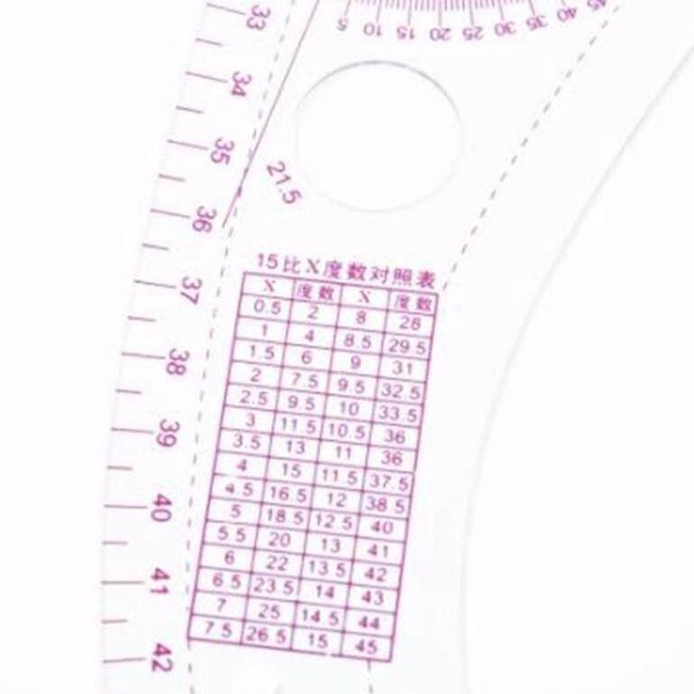 

sd-46 7PCS/SET tailor ruler Clear measuring kit sewing drawing Yardstick ruler sleeve French arm curve set Paddle Whee ruler set Viral
