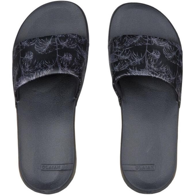 Decathlon Olaian Sandal Slap Wanita 550 - Hitam Eksotik - 8611413