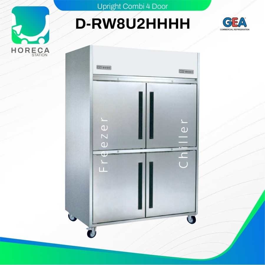 GEA S/s Upright Combi Chiller - Freezer 4 Door D-RW8U2HHHH / D RW8U2HHHH / DRW8U2HHHH