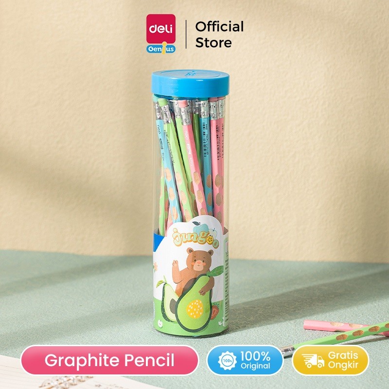 

Deli Pencil / Pensil 2B Ujung Penghapus Isi 30 pcs EC024