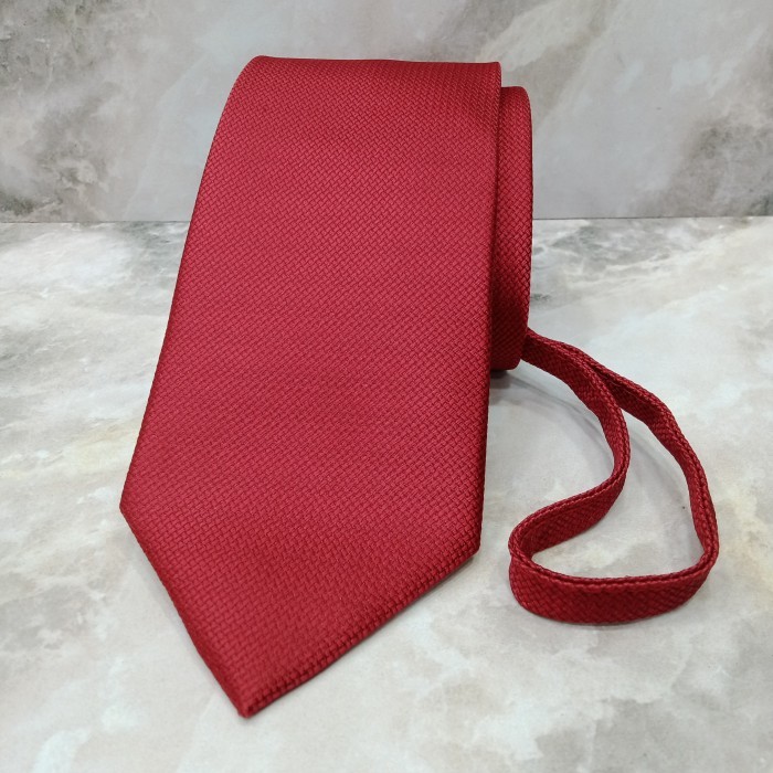 dasi merah resleting dasi zipper siap pakai dasi kantor pria mewah tie