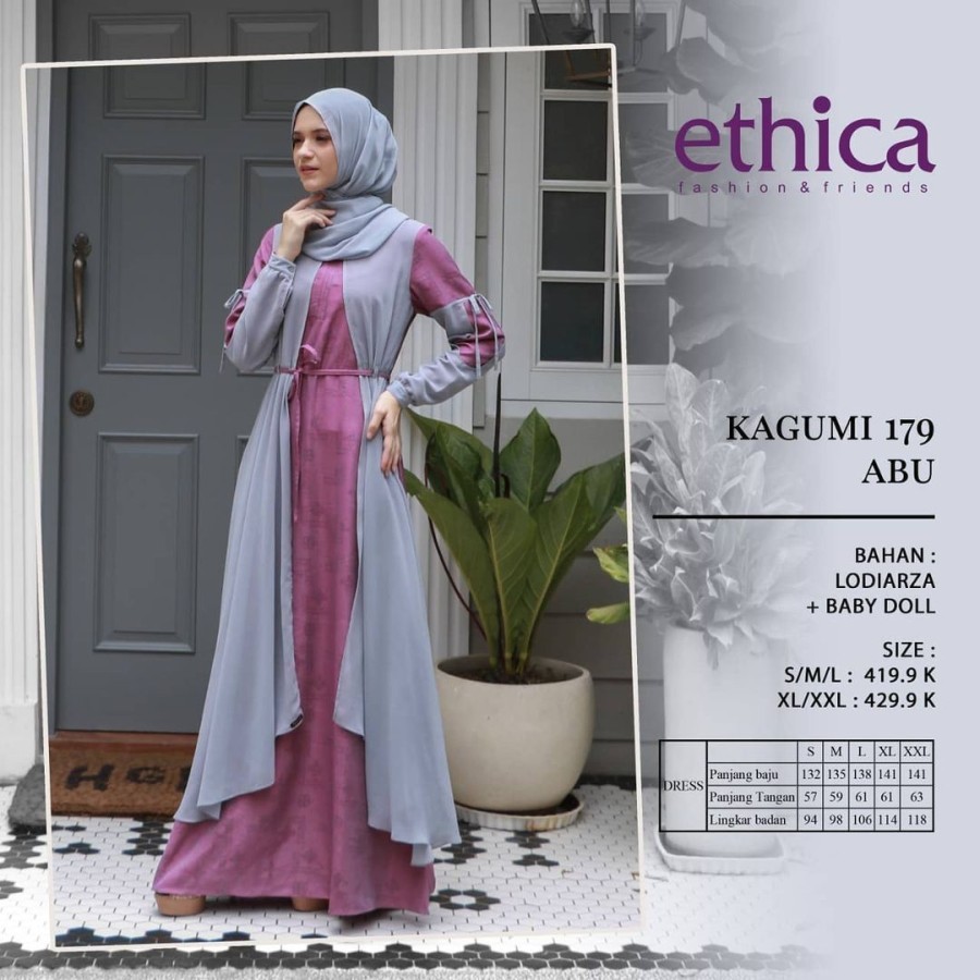ETHICA | GAMIS DRESS MUSLIMAH KAGUMI 179 ABU D40P
