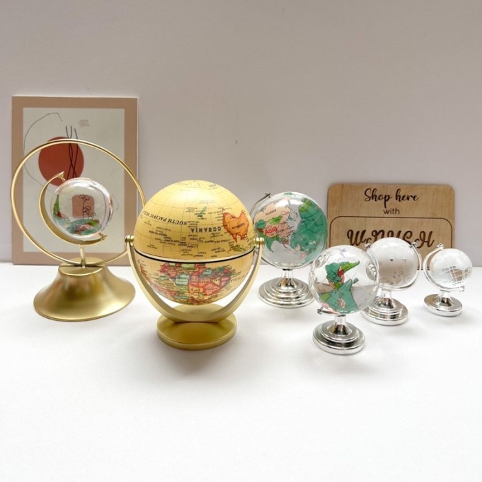 

Terlaris Mini Gold earth globe, hiasan unik, hiasan meja bola dunia SALE