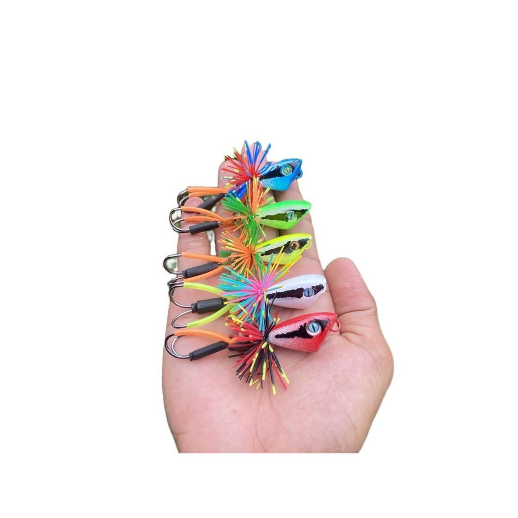 Jump frog triangle size 2,8cm umpan casting gabus/toman murah