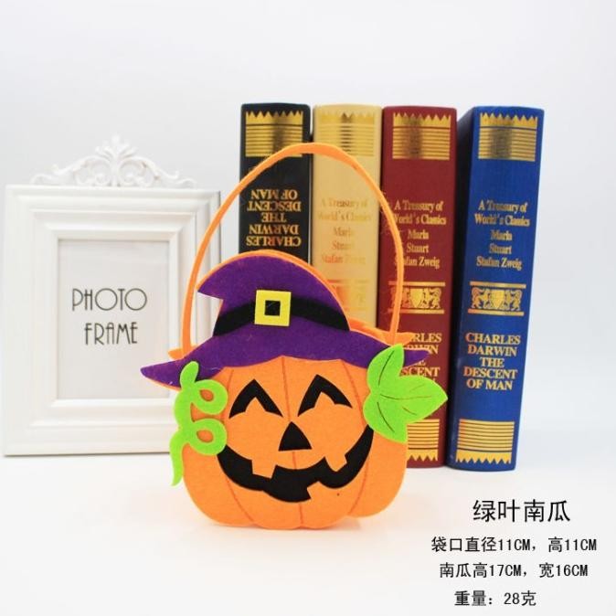

DFR GROSIR Tas Trick Or Treat Pumpkin Bag Jack O lantern Halloween Dekor TERLARIS
