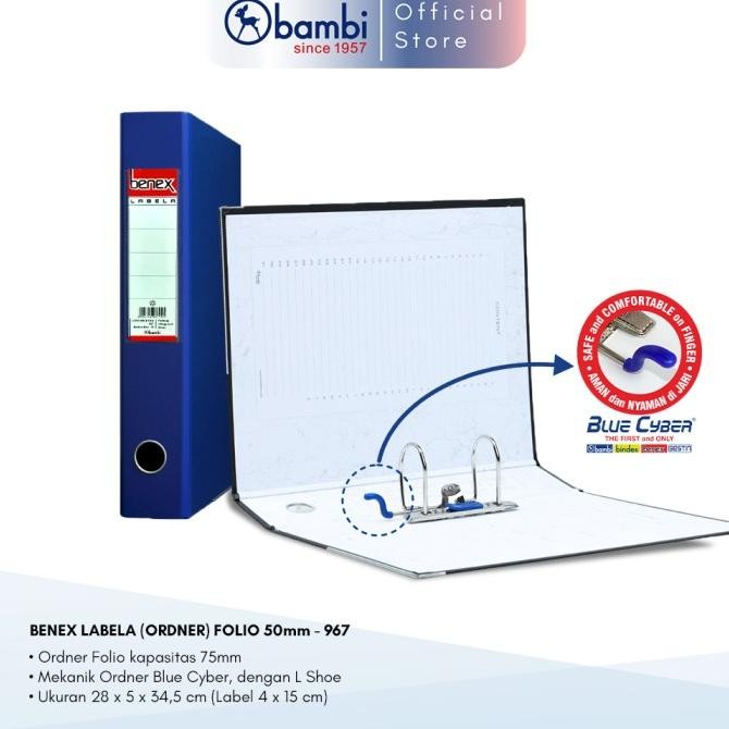 

BEBAS ONGKIR - Benex Ordner Labela 967 Folio