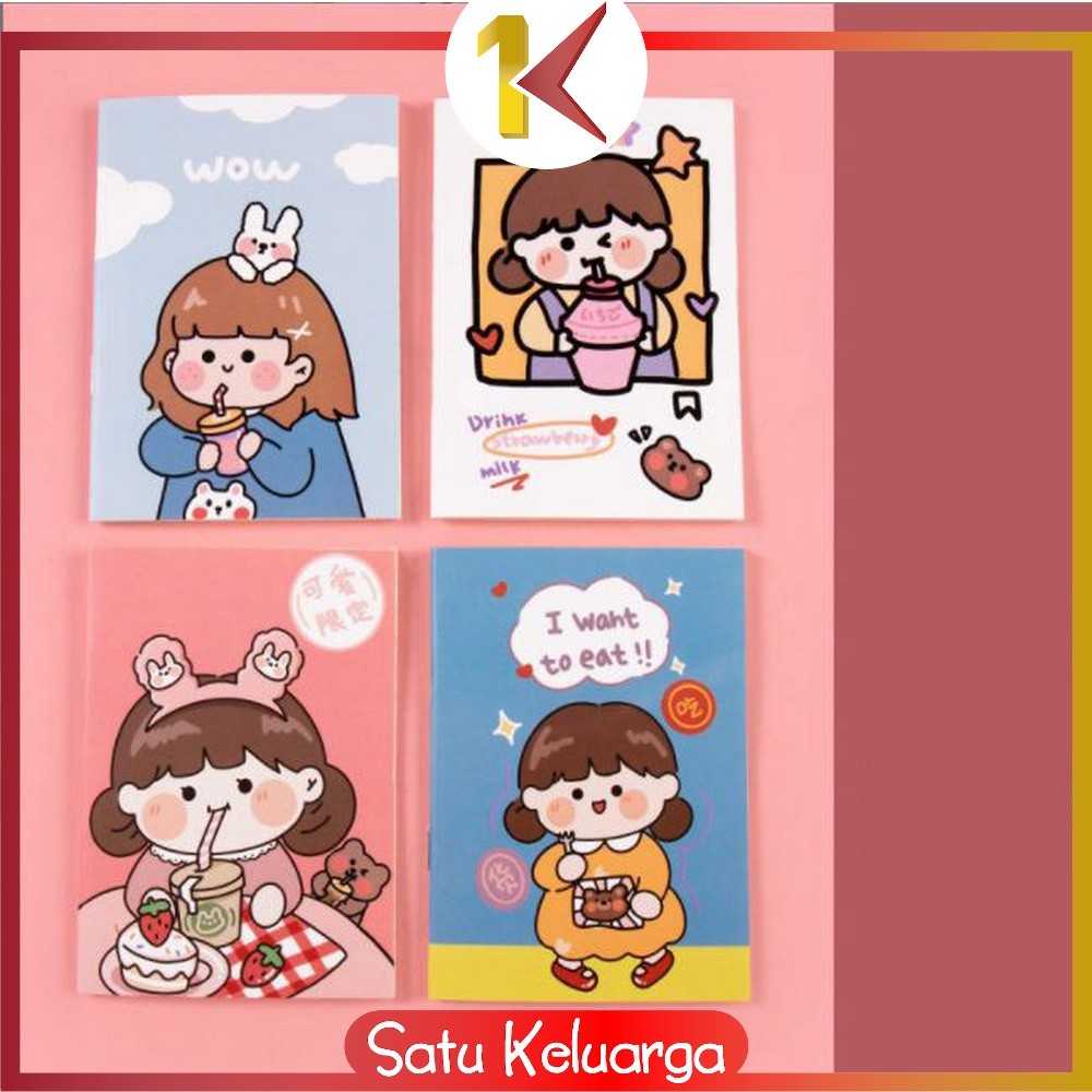 

SK-A25 Buku Tulis Mini Notebook / Buku Tulis Memo Kecil Karton / Buku Catatan Cartoon Mini Book Lucu