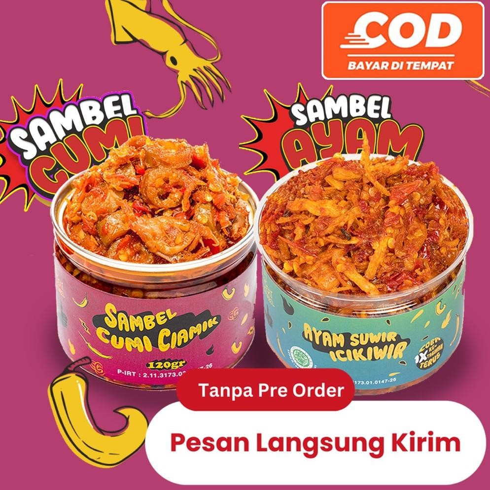 

Original Eat Sambel Paket 2 Favorit Nagih Cumi Ciamik Dan Ayam Suwir High Quality