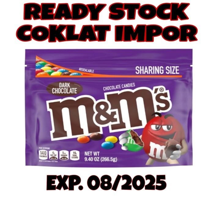 

M&M Chocolate Sharing Size Dark Chocolate -coklat import sharing size family