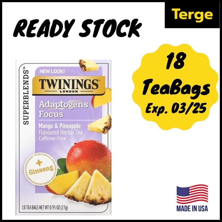 

Teh Twinings Detox Boost Calm Adaptogens 18 Tea Bags