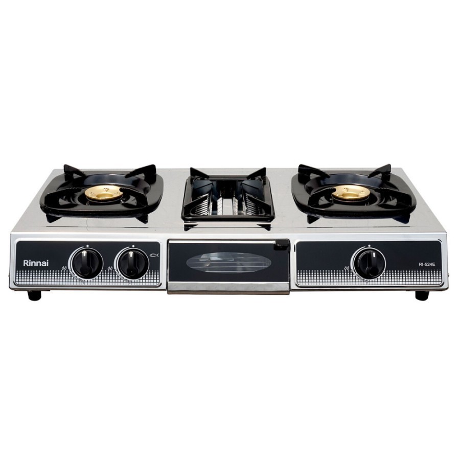 KOMPOR GAS 2 TUNGKU RINNAI RI-524E / RI 524E / RI 524 E PLUS GRILLER