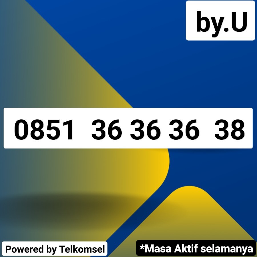 NOMOR CANTIK TELKOMSEL BY.U by.U BYU 0851 363636 38