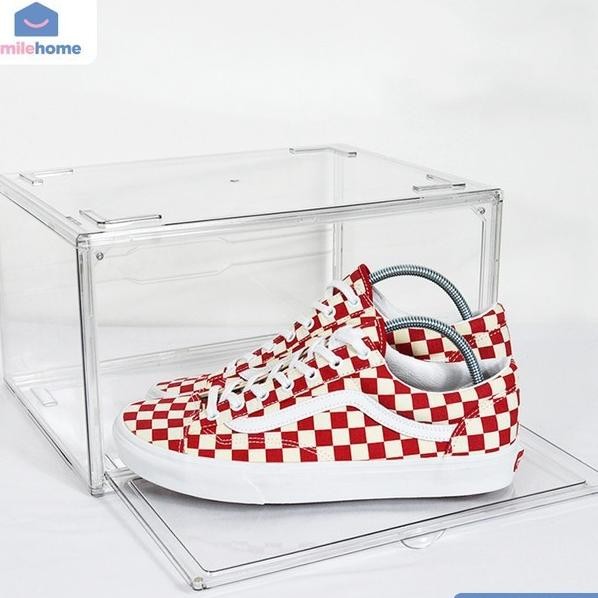 Acrylic Shoe Box Display Rak Kotak Sepatu Akrilik Transparan Besar
