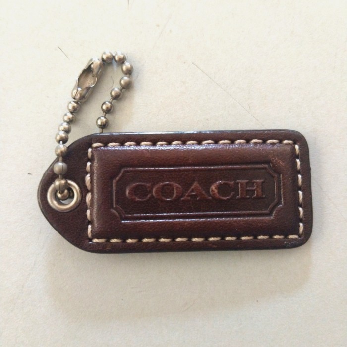 TERBATAS Coach Hang tag Brown Original Aksesori Gantungan Tas