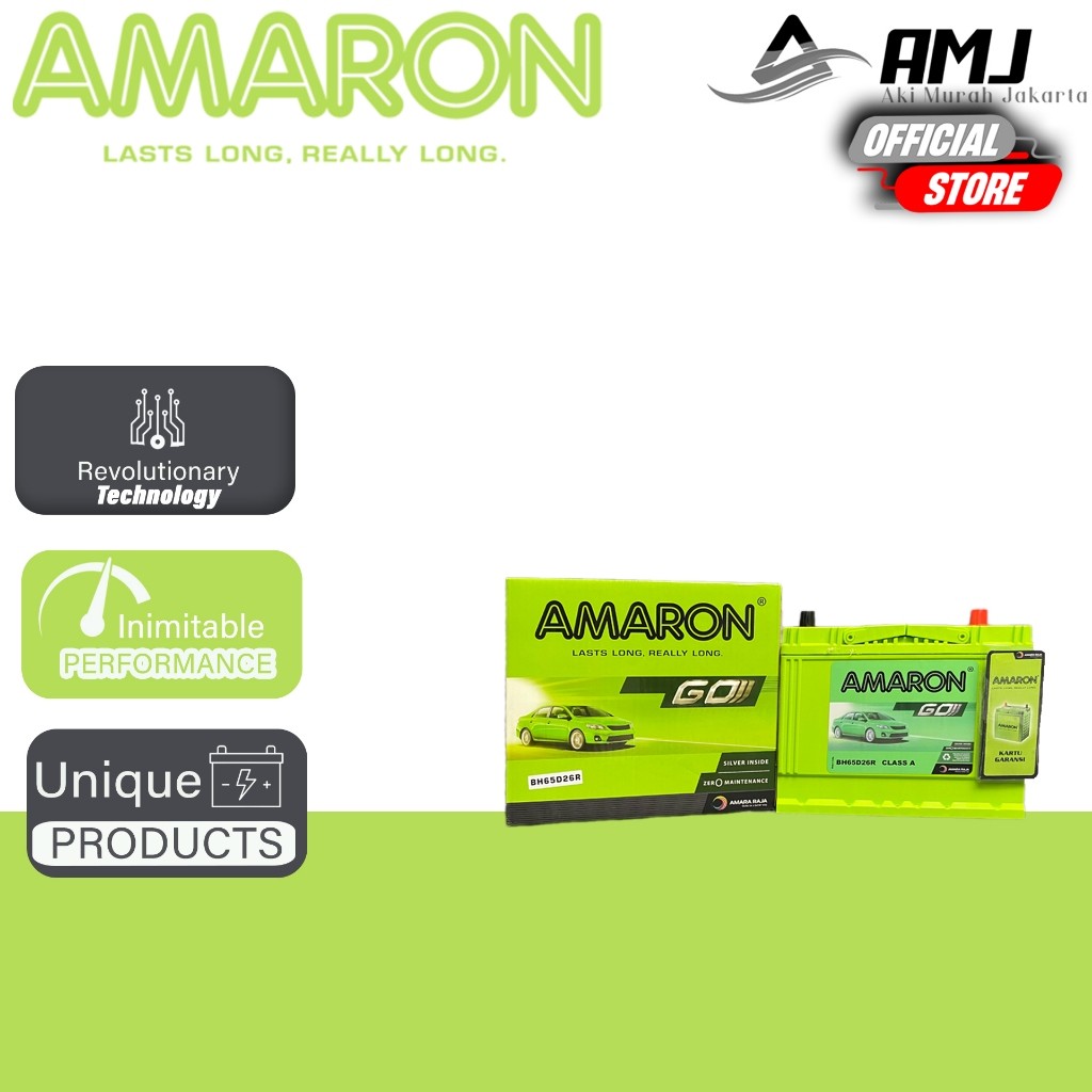 Amaron GO Aki Mobil Isuzu Panther NS70 / 65D26R - 65Ah Aki Kering