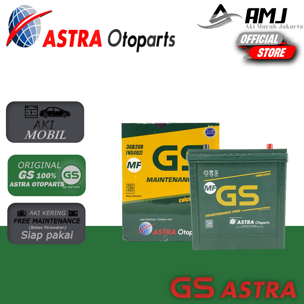 GS MF Astra Aki Mobil Hyundai Atoz NS40Z - 35Ah Aki Kering