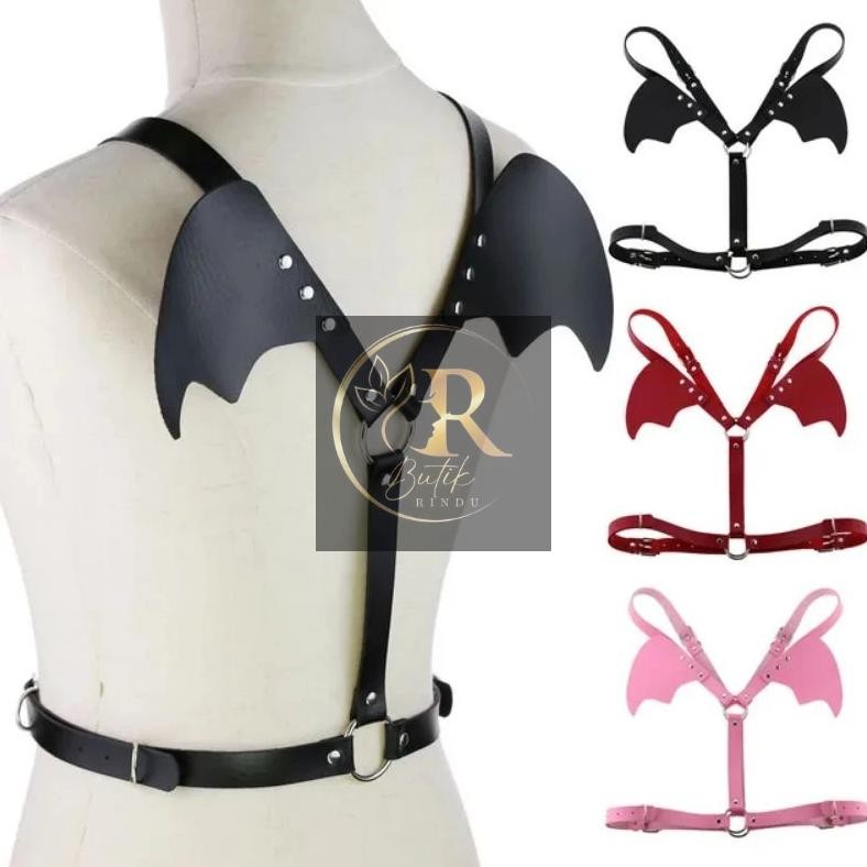 BUTIK RINDU (DEVIL) BodyBelt harness rompi aksesoris fashion hallowen metal punk kostum cosplay