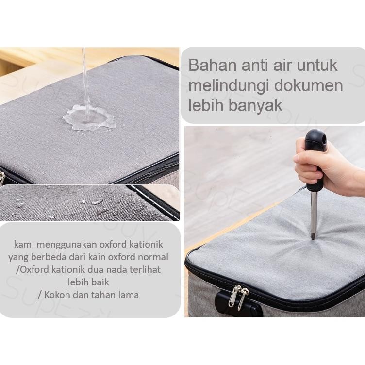 New Tas Penyimpan Dokumen Tas Dokumen F4 Tas File Dokumen Besar Tas Dokumen Tahan Api Dan Air Tempat