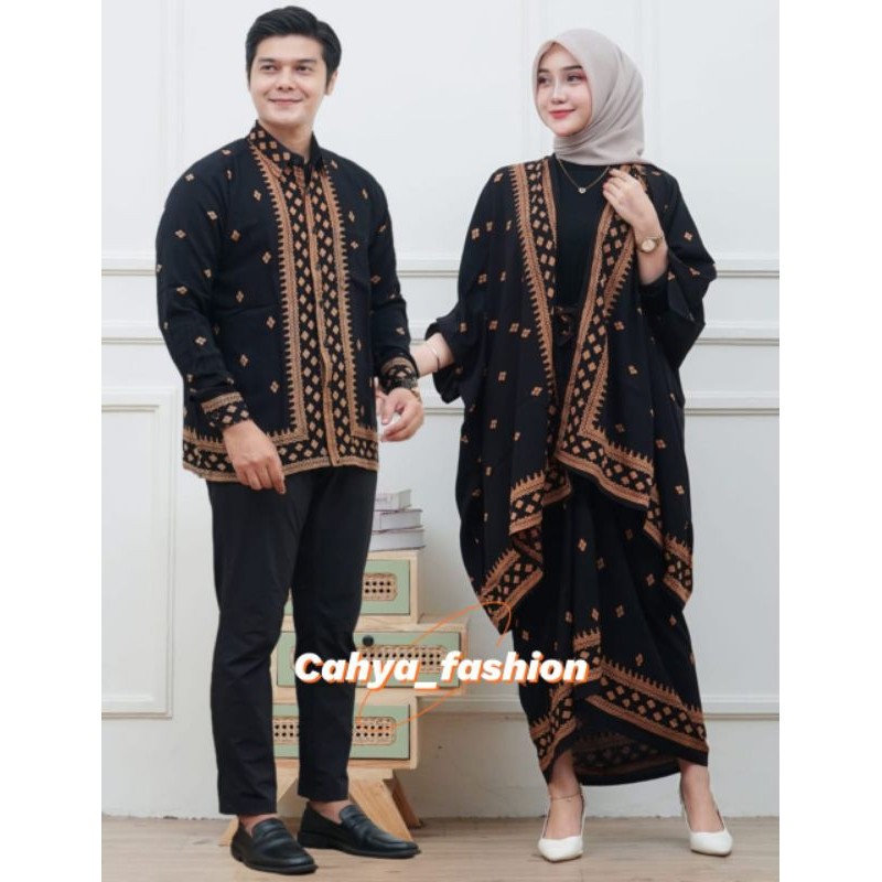 Couple Batik Set Cardigan Baju Kondangan Kebaya Wanita