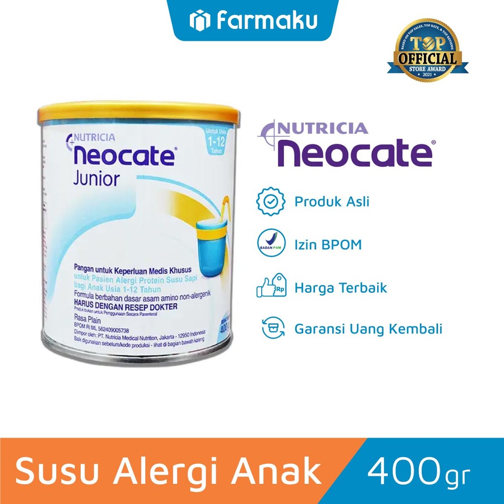 Neocate Junior - Susu Formula Khusus untuk 1-12 Tahun - 400 gr