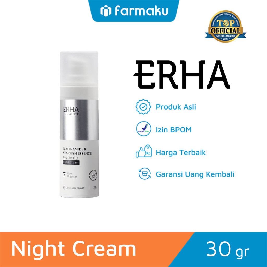 Erha Truwhite Niacinamide & Starfish Essence Night Cream 30 g