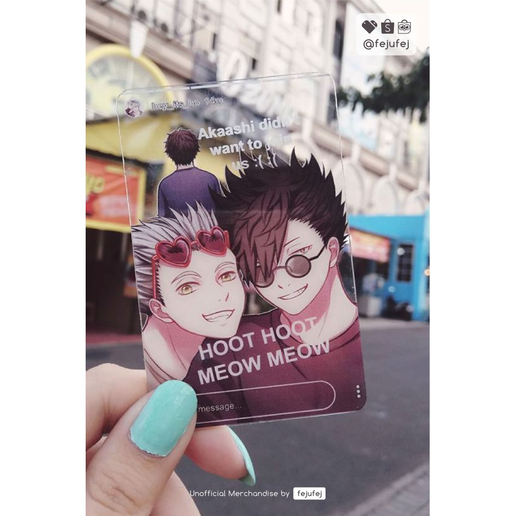 

Terlaris [fejufej] Haikyuu Transparent Clear Card SALE