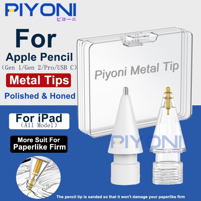 

Terlaris Piyoni Stainless Metal Apple Pencil Replacement Tip Nib Gen 1 & 2 SALE