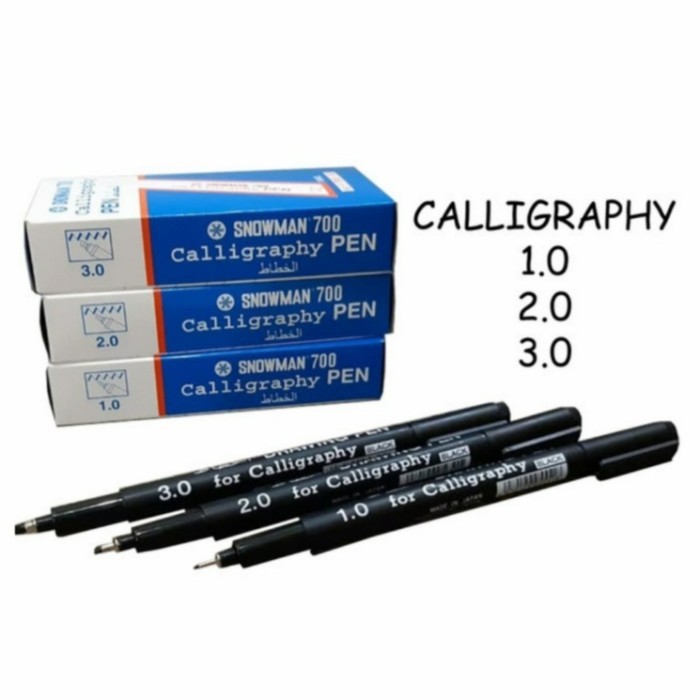 

Terlaris SNOWMAN 700 CALLIGRAPHY PEN 1.0 - 2.0 - 3.0 (PER LUSIN) SALE