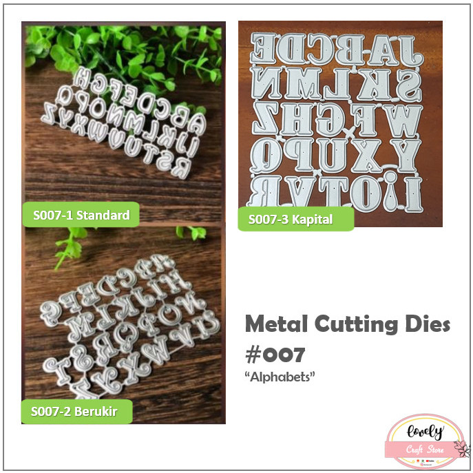 

Terlaris Metal cutting dies - alphabet abjad for cards, scrapbooking SALE