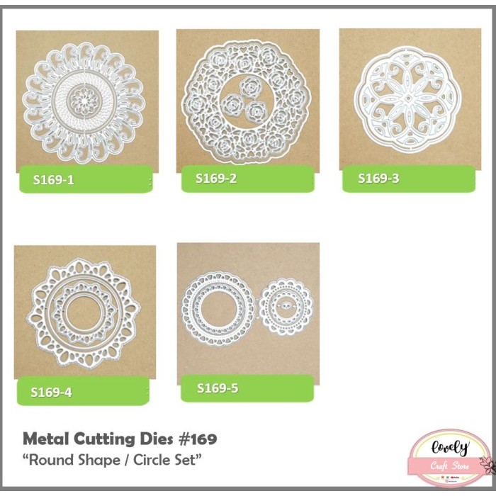 

Terlaris Metal cutting dies round set cetakan stencil metal for cards etc#169 SALE