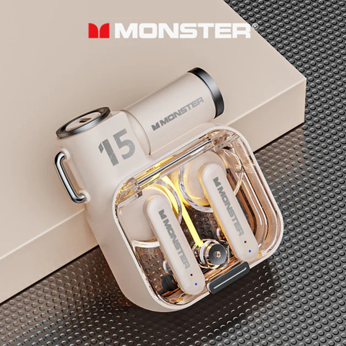 Monster Xkt15 Bluetooth Earphone Tws Headset Earbuds Headphone