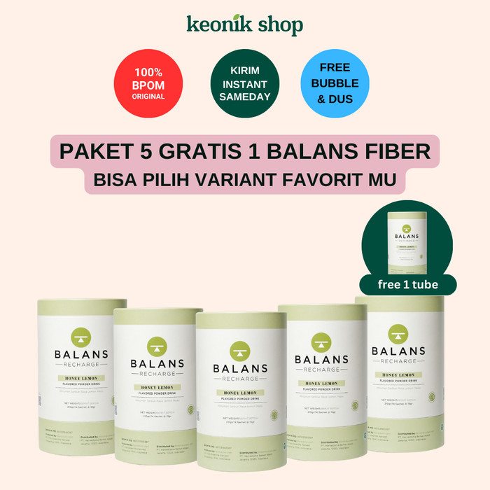 

[Promo] Balans RECHARGE Buy 5 Tube Free 1 Tube Fiber&Probiotics Drink