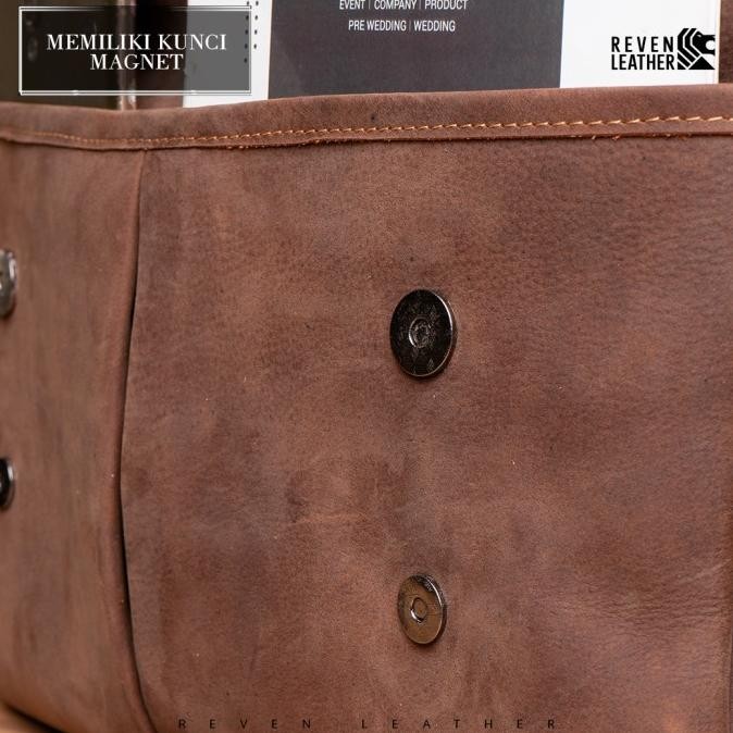Tas Laptop Kulit Pria / Tas Kerja Pria / Tas Kantor Kulit Asli - REVEN