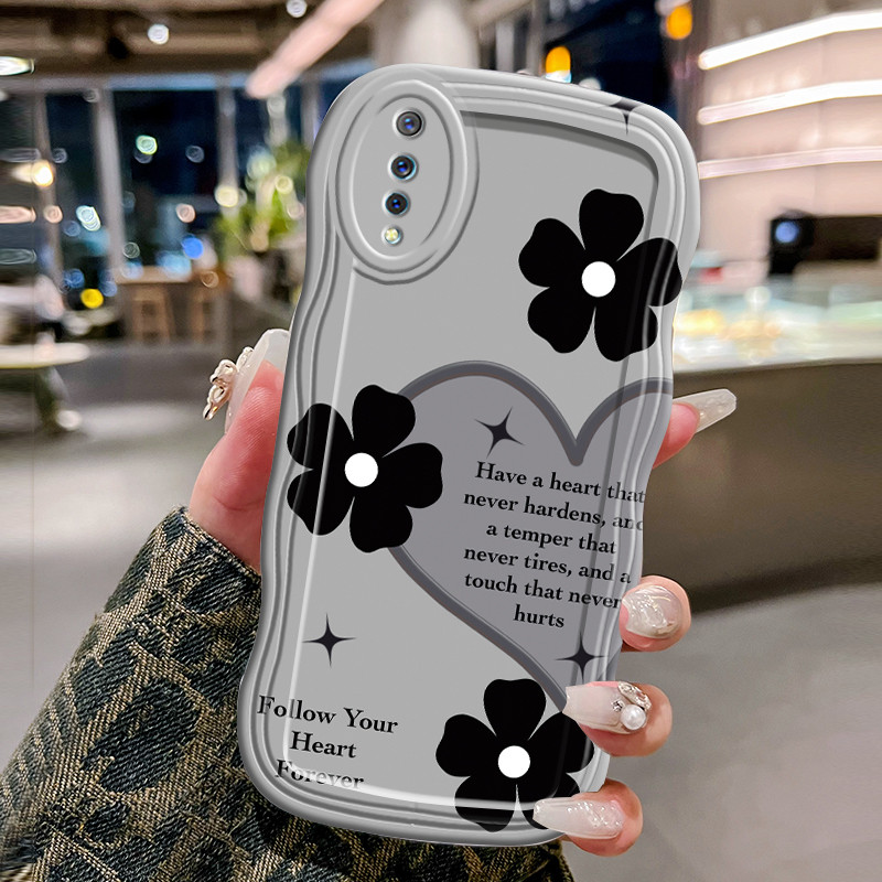 Casing Hp Untuk VIVO S1 Case Casing Softcase telepon bunga HP Kesing pelindung silikon gelombang tra