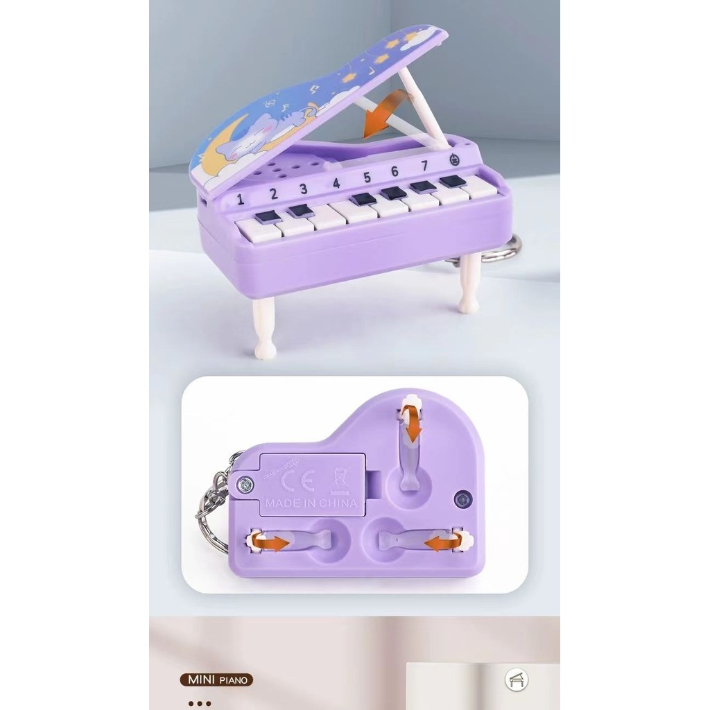 

Gantungan Kunci Keyboard Elektronik Kreatif Pola Piano Kecil Mini
