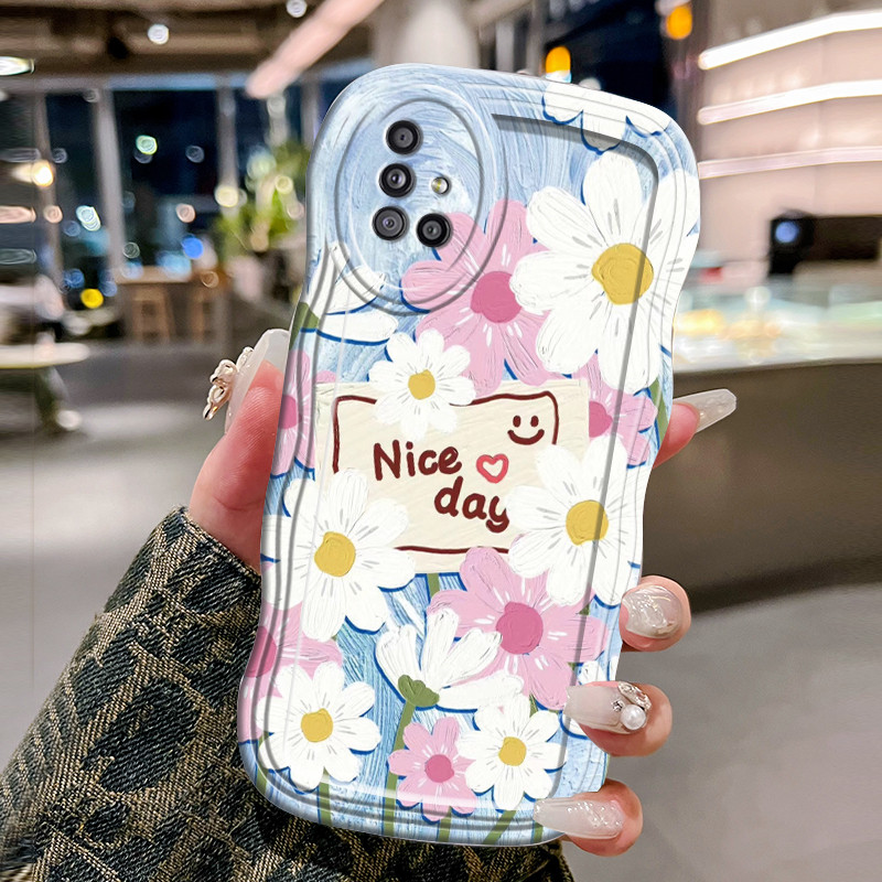 Casing Hp Untuk Samsung Galaxy A51 M40s Case Casing Softcase bunga penutup pelindung silikon gelomba