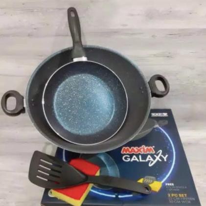 [ Maxim ] [ Maxim Valentino 2Set ] Maxim Wajan Galaxy Penggorengan Set