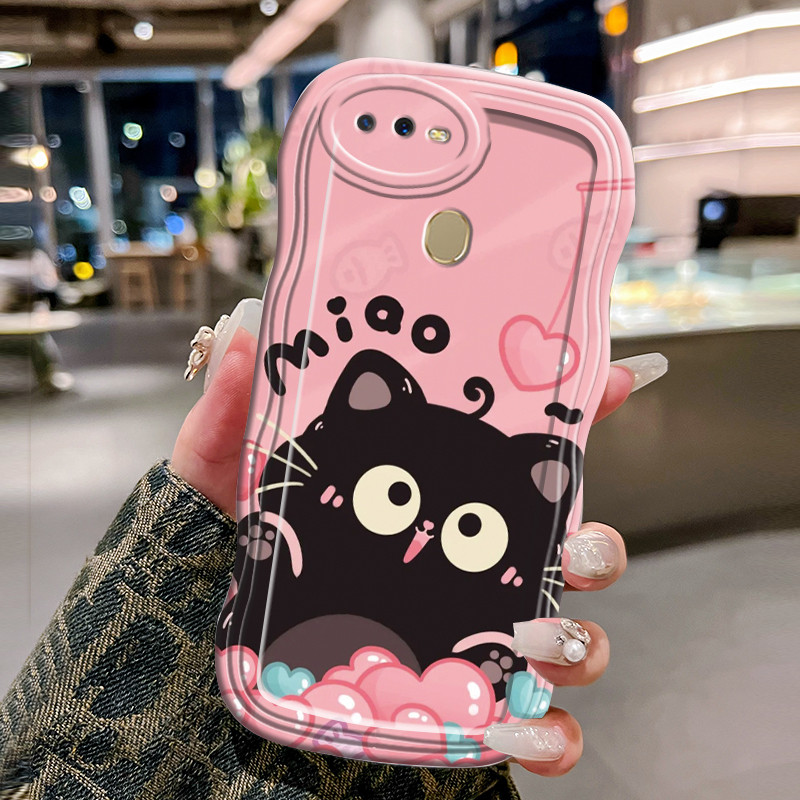 Casing Hp Untuk OPPO A7 A5s A12 A12s A11K Case Casing Softcase pelindung silikon gelombang transpara