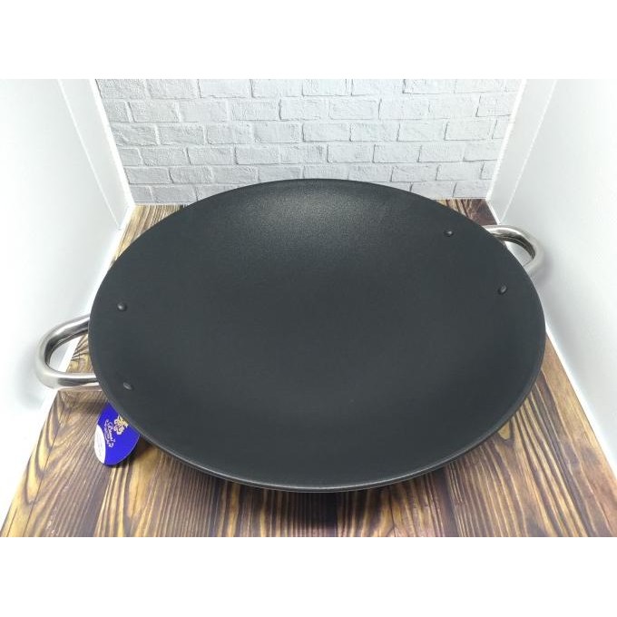 Bima Wajan Besi Hitam Kuali Wok Teflon Lapisan Anti Lengket 40 Cm