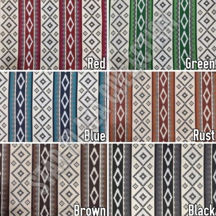 Bahan Kain Kanvas Premium Meubel Sofa Lesehan / Jok / Kursi Motif Batik Arab Klasik - Inca