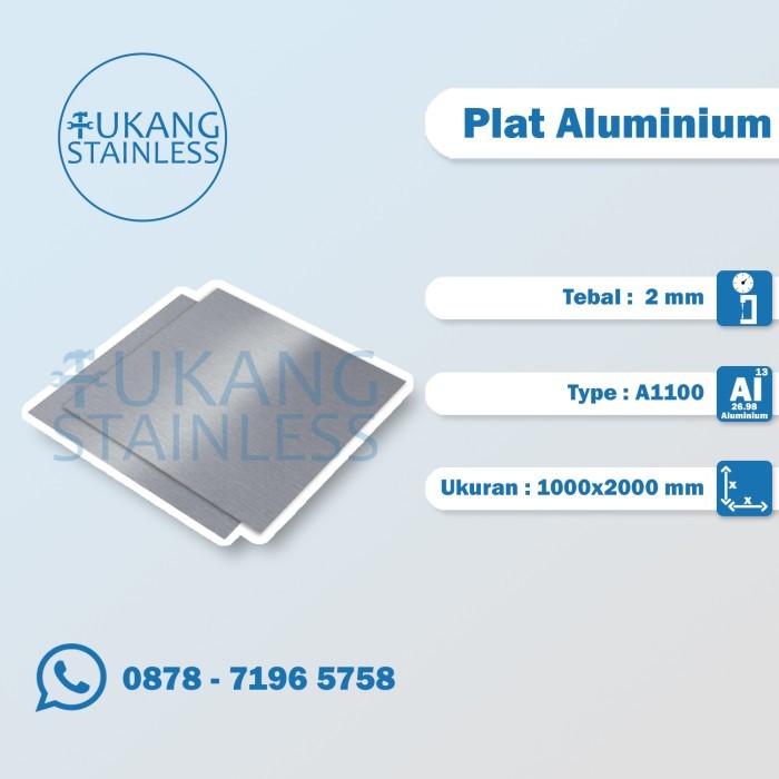 Plat Aluminium 2 Mm Lembaran 1X2 M Aluminium Sheet 2 Mm 1000X2000 Terbaik