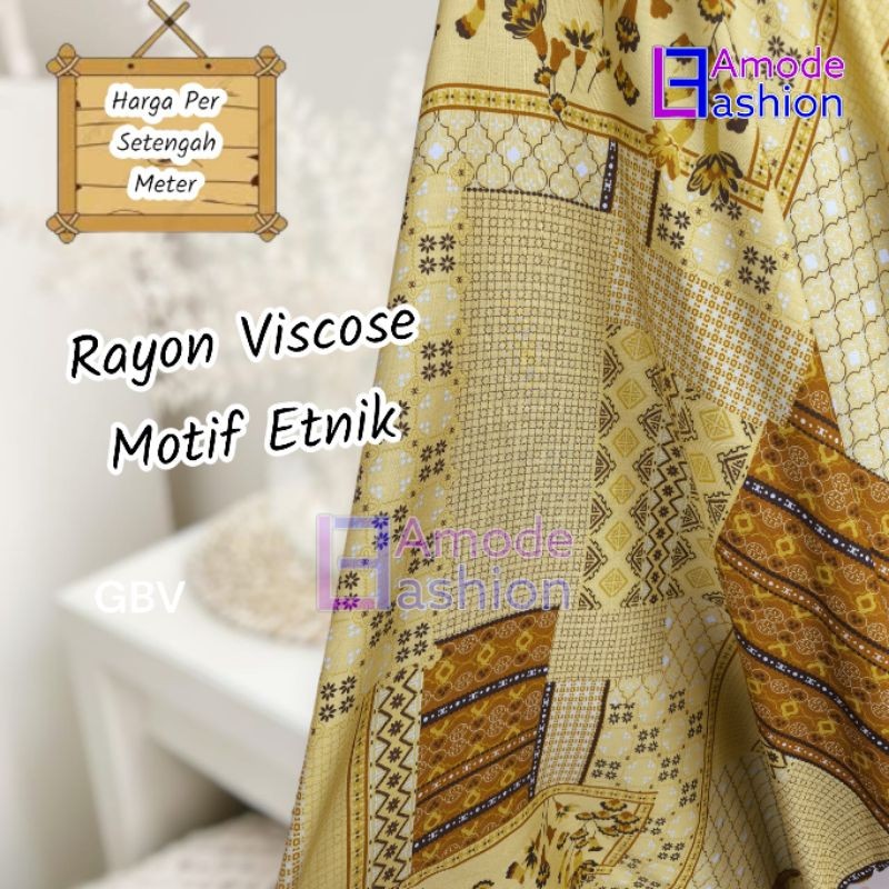 Kain Rayon Viscose Motif Etnik