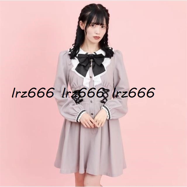 [Lrz666] Ukuran Besar 5XL Pita Pinggang Sempit Dasi Kupu-kupu Gaya Jepang Gaya Preppy Jumpsuit Lenga