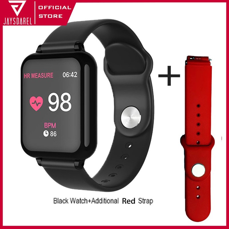 Smartwatch Waterproof Sports Heart Rate Monitor Blood Pressure Smart Watch B57 Untuk Wanita Pria Ana