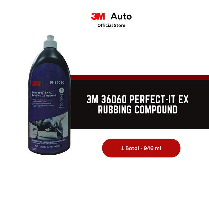 3M 36060 Perfect-It Ex Rubbing Compound - Kompon Body Repair Mobil