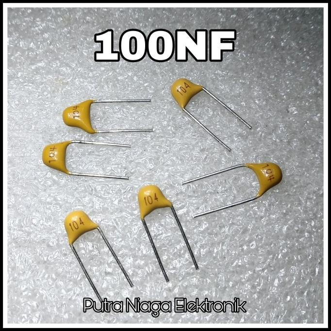 Murah (10) Kapasitor 100NF Multilayer Ceramic 104 Monocap 100N 0,1uf 100V putr4n Diminati Banget