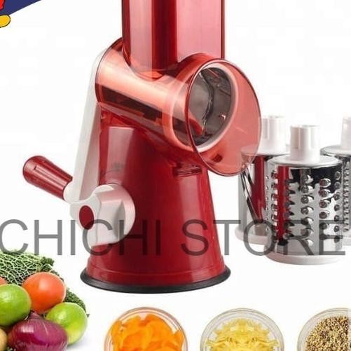 Alat Parut Keju Sayuran Buah Round Blades Slicer Putar Cc