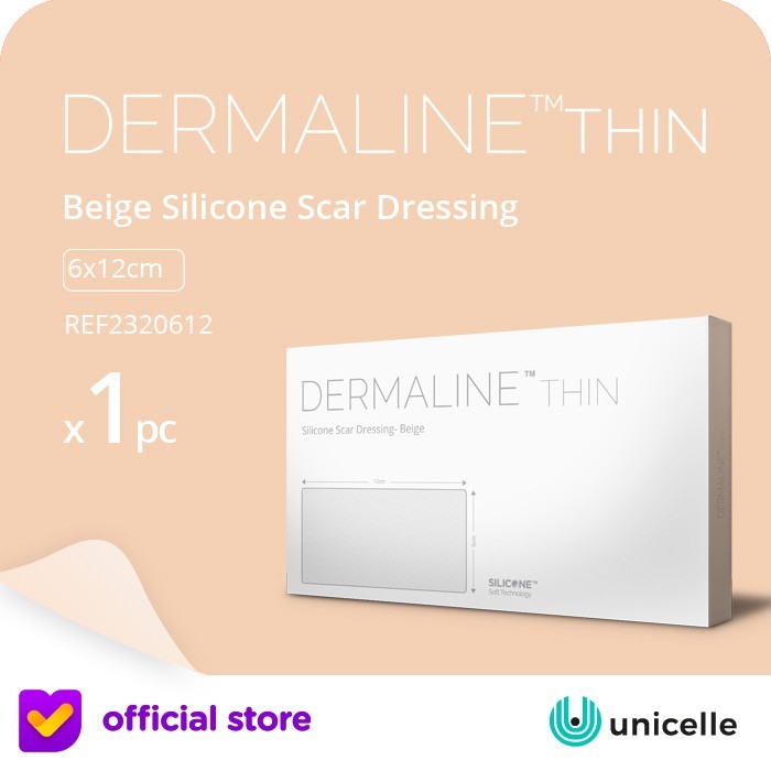 Perawatan Keloid - Dermaline Thin - Silicone Scar Sheet - 6X12Cm/Pc