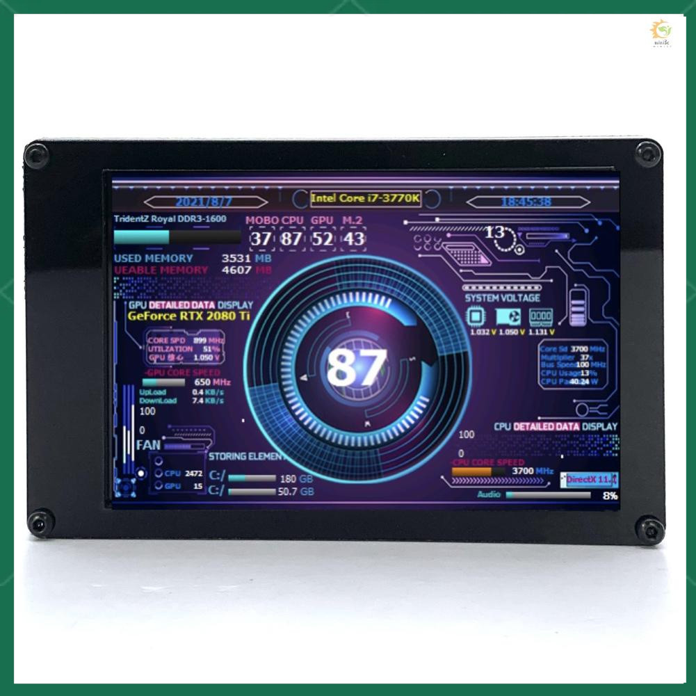 MIP 3,5 inci layar tampilan layar sekunder monitor mini monitor horizontal layar vertikal switching 